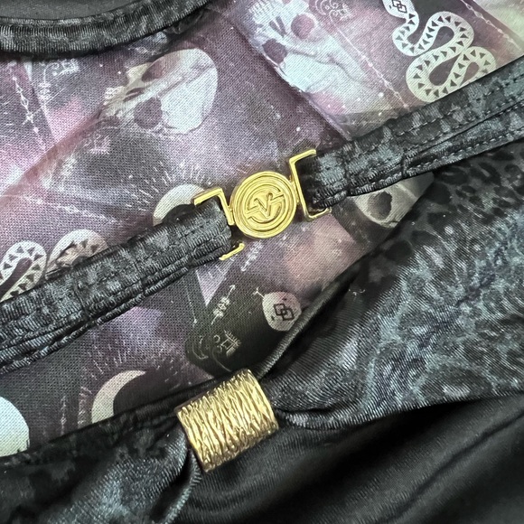 Victoria's Secret Black Leopard Bikini with gold hardware - Picture 2 of 4